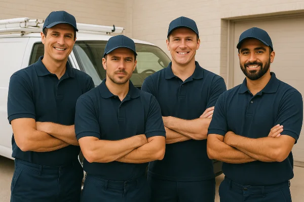 4 plumbing technicians posing for the camera from Emergency Plumber Round Rock in Round Rock, TX - Burst pipe repair 4 plumbing technicians posing for the camera from Emergency Plumber Round Rock in Round Rock, TX - Burst pipe repair