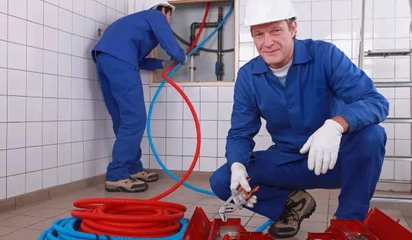 a male plumber fixing a bathroom faucet from Emergency Plumber Round Rock in Round Rock, TX - Water Heater Replacement