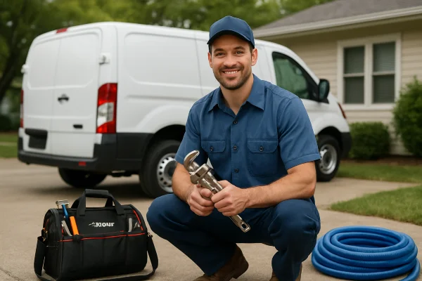a male plumber smiling and posing for the camera from Emergency Plumber Round Rock in Round Rock, TX - Water Leak Diagnosis a male plumber smiling and posing for the camera from Emergency Plumber Round Rock in Round Rock, TX - Water Leak Diagnosis